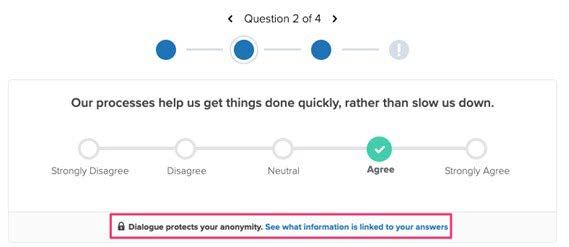 Screenshot of a sample question on the Dialogue platform